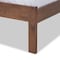 Baxton Studio Malene Mid-Century Walnut Finished Wood Queen Size Platform Bed 159-9609 - alternate 7